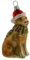HAMBURGER WEIHNACHTSKONTOR® - Christbaumschmuck aus Glas - Labrador hell mit Schal