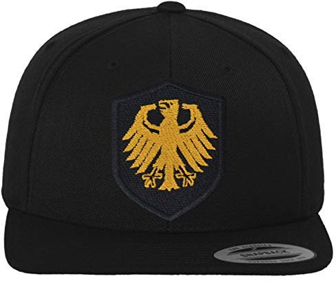 FanShirts4u Classic Snapback DEUTSCHLAND/BUNDESADLER mit Wappen Baseball Cap GERMANY (Wappen/gold - schwarz)
