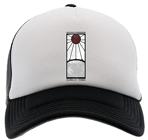 Enigmae Tanjirous Steigend Sonne Baseball Kappe Hut Unisex Männer Frauen Schaum Vorne Mesh Zurück Schwarz Cap Foam Front Mesh Back