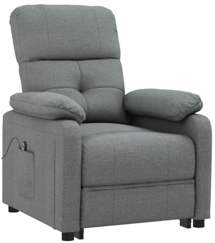 vidaXL Relaxsessel Elektrisch Dunkelgrau Stoff