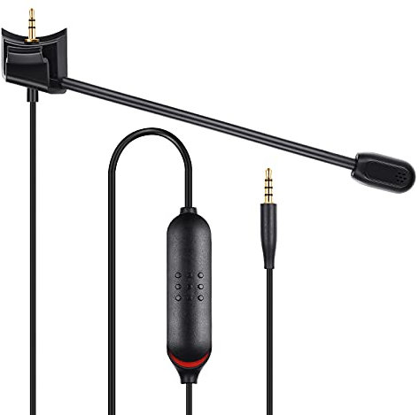Microfono staccabile di ricambio per cuffie Bose QuietComfort 35 II (QC35 II) e Quiet Comfort 35 (QC35), microfono da gioco con interruttore muto per Xbox One, PS4, PS5, PC