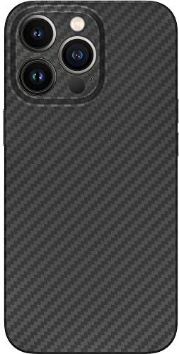 Black Rock - Hülle Carbonhülle Case Ultra Dünn Passend für Apple iPhone 13 Pro | Aramid Handyhülle, Fiber Cover, Kabellos Laden, Premium (Schwarz)
