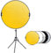 Selens 5 in 1 Reflektor 110CM mit Lichtstativ Reflector Clip Halter Kit für Fotostudio Portrait Fotografie, Runder Reflektor Diffusor Gold/Silber/Weiß/Schwarz/Transparent