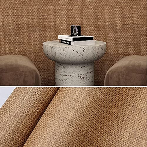 FJODAL Natur Stroh Tapete Flechten Sie Beschaffenheits, Echte Naturfasertapete Grastapeten, Strukturtapete Tapete Boho Style Beige, Wandtapete für Flur Schlafzimmer Wohnzimmer Hotel Dekoration