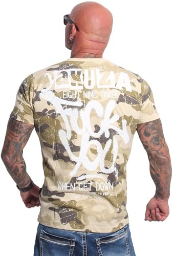 Yakuza Herren FU T-Shirt, Camouflage, 4XL