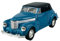 Welly Opel Kapitän Cabriolet Blau Grau 1. Generation 1938-1940 ca 1/34-1/39 Metall Modell Auto Die Cast Neu im Kasten