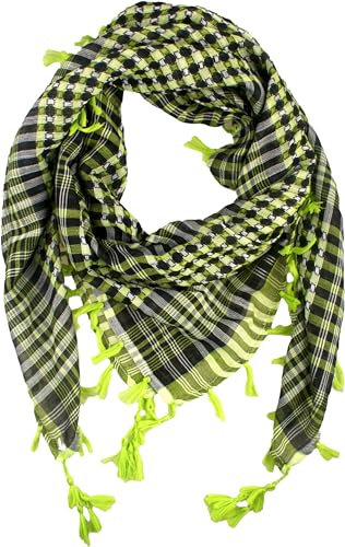 VIVIAN & VINCENT Shemagh Taktischer Wüstenschal Keffiyeh Schal für Männer und Frauen, Grün