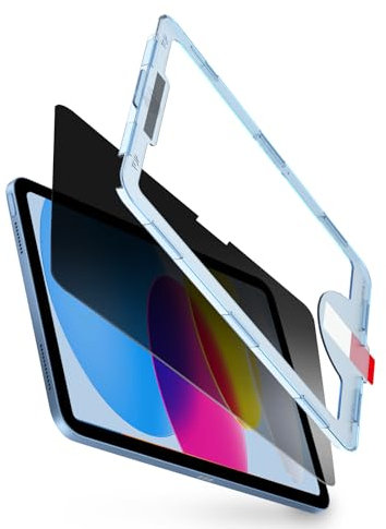 BERSEM 1 Stück Privacy Schutzglas für iPad 11. Generation (A16, 2025) & iPad 10. Generation (2022), Anti-Spy Schutzfolie, 9H Gehärtetes Glas Sichtschutz, mit Einfacher Anbringungsschale