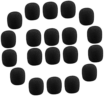 Abaodam 40pcs Speaker Sponge Covers for Mic Lapel Microphone Covers Microphone Windscreen