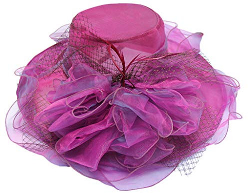 liaddkv Frauenkirche Faschingsmütze Tea-Party-Hochzeit Hut Cap Junge 1 Jahr (Hot Pink, One Size)