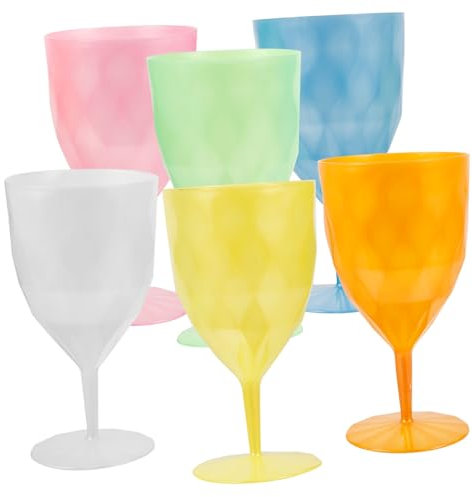 CIMAXIC 6st Saft Glas Kirchenkelch Botschaftskelch Kelchbecher Trinkbecher Aus Minibecher Aus Kunststoff Kelch, Goldener Kelch Trinkkelch Wein Plastik Glas Wiederverwendbar