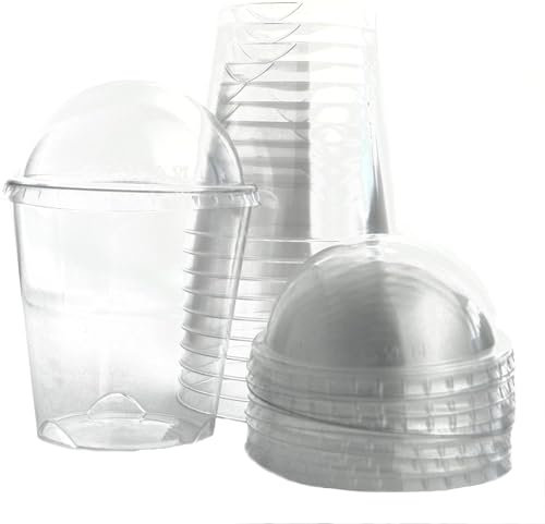 DUE ESSE S.N.C. DI SABATINI ALDO 200 vasos de PET 500 ml + tapa cúpula con orificio para macedonia, granizados y batidos