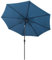 SPRINGOS sombrilla terraza exterior 300x245 cm azul oscuro con manivela inclinable antiviento para jardín balcón piscina moderna resistente
