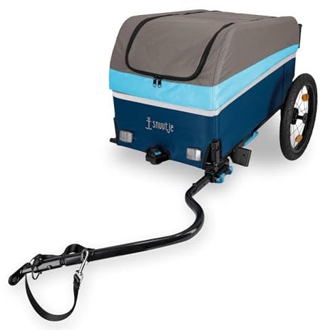 Snuutje Fahrradanhänger | perfekt als Einkaufshilfe und Transportwagen | Lastenanhänger fürs Fahrrad | Abdeckung mit Reflektorstreifen