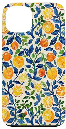 Coastal Summer Italian Mosaic European Preppy Citrus & Berry Case for iPhone 13