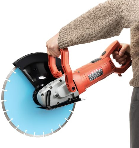 Betonsäge Elektrische Steinsäge mit 35cm Diamantblatt 3800r/min 3000W,Nass-/Trockenbetonsäge Staubfreies Schneiden Steinschneidemaschine,65 * 37cm