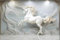 ZYHFDC Papier Peint Panoramique Relief en plâtre du cheval blanc Tableaux Muraux Tapisserie Photo Décoration Murale Salon Chambre 300CM(L)*210CM(H)