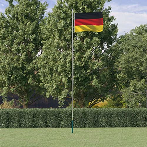 Deko, Flaggen & Windsäcke Deutschland Fahne und Stange 6,23 m Aluminium
