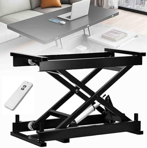 HNBYLMM Tavolo elevatore Elettrico a Forbice carico di 50kg, Piattaforma di Sollevamento elettrica Regolabile in Altezza da 100 a 310 mm, Sollevatore Tavolo da Pranzo Elettrico con Telecomando
