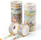 12 Rollen Washi Tape Set, Bunt Washi Tape Klebeband Set, 15mm x 3m Dekorative Washitape Kinder, Washi Masking Tape für Scrapbooking, Bullet Journal, Planer, DIY Handwerk Art und Crafts