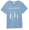 T-Shirt mit Frontprint und Wendepailletten blassblau 128/134