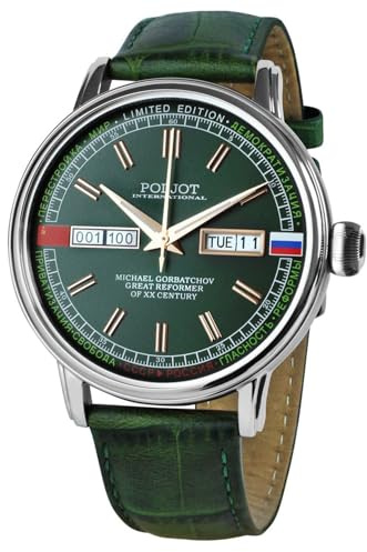 Poljot-International Herrenuhr Automatik Gorbatchov Grün LE 36NH.4200115