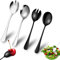 Vimmvid 4 Stück Salatbesteck Set Poliert und Salatbesteck Edelstahl Geschliffen Antihaftbeschichtet Edelstahl Salat Server Set für Servierlöffel Restaurant, Haus, Hotel, Picknick