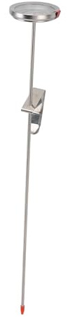 Kochthermometer, Edelstahl 50 Bis 550 ℉ 40 Cm Mechanischer Sonden -Thermometer mit Metallclip für Ölbraten Gegrillte Lebensmittel, Fleischthermometer