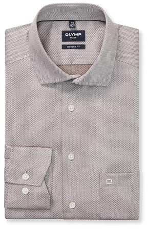 OLYMP Herren Businesshemd Regulär 135674 | Hemd, Manschette, Modern Fit, 100%Baumwolle