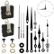 Mouvement horloge silencieux double axe 24+18mm avec 5 jeux d’aiguilles, mécanisme horloge murale pile haute précision kit réparation DIY complet avec crochets écrous
