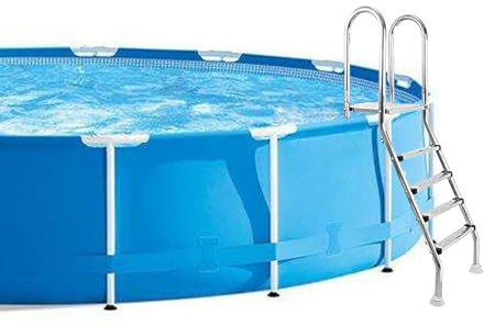 HXYhydrypd Escaleras Piscina Resistentes de Acero Inoxidable 304, Escalera Piscina Desmontable, Escalones para Piscinas Interiores y Exteriores(3 Steps)
