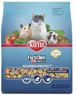 Kaytee Forti Diet Pro Health Small Animal Food For Mouse And Pet Rats, 3-Pound