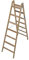 Sprossen-DoppelLeiter, (Holz), Arbeitshöhe 3,31 m,Standhöhe 2 m, Leiternlänge 2,08 m, Gewicht 12 kg