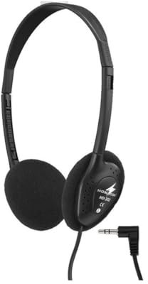 Monacor Stereo Headphone (3.5mm Plug, 50mW, 20-20000Hz, 1.2m Cable)