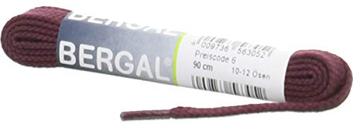 BERGAL 1 Paar Schnürsenkel Flach (120 cm, Bordeaux)