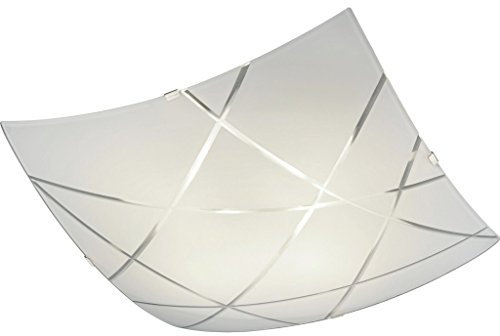 Trio Leuchten LED-Deckenleuchte in Chrom, Glas weiß mit Facettenschliff 626710406