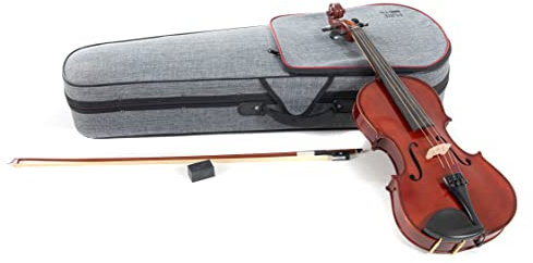 GEWApure Violagarnitur EW Ebenholz 40,8 cm spielfertig mit Kinnhalter, Feinstimmsaitenhalter, Bogen, Kolophonium, Etui mit Tragegurt