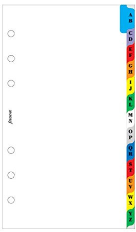 Filofax 131608 A-Z - Register, 2 Buchstaben pro Tab, bunt