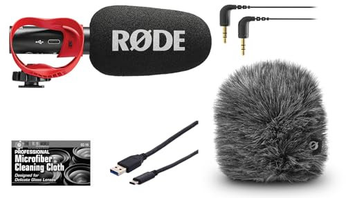 Rode VideoMic GO cámara escopeta micrófono y micrófono (incluye viento cubierta Kit