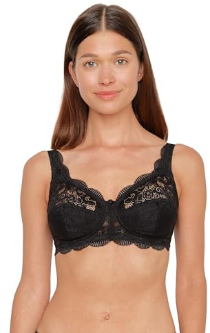 SUSA BH Damen ohne Bügel Latina, Damen-BHs mit genähten Cups & längenverstellbarem Träger, Idealer Halt,Häkchenverschluss