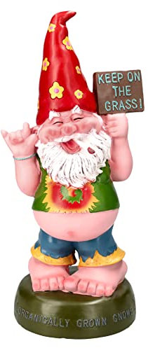 Pacific Giftware Gartenzwerg Figur - Hippie Gnom Kiffer 34 cm | Garten Zwerg Statue raucht Kiffer lustig witzig
