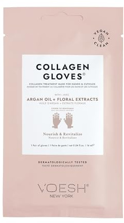 1Pair of Voesh New York Collagen Gloves with Argan Oil & AloeVera Extracts, 16ml