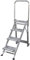 KTL Taburete-Escalera Industrial de Aluminio Plegable 4 peldaños con barandilla Serie k-Fold