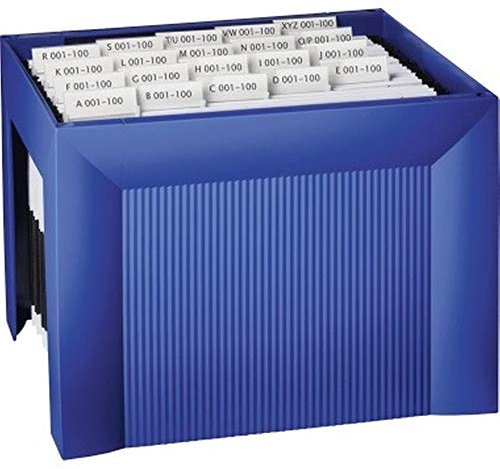 HAN Hängemappenregistratur KARAT für 35 Hängemappen, für die Schreibtischschublade, den Aktenschrank oder mobil, extra stabil und stapelbar, attraktives Design in premium Qualität, 1905-14, blau