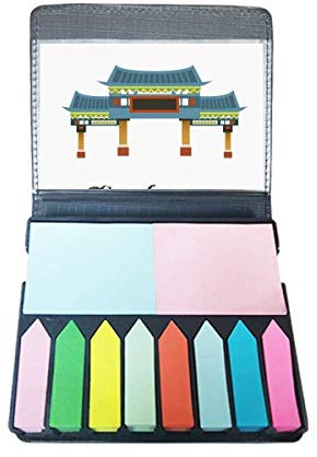 Traditioneller Bogen in Korea, selbstklebende Notizzettel, farbige Seitenmarker-Box