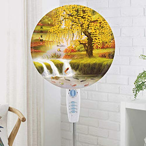 Electric Fan Dust Cover Round Shape Printted Dustproof Covers Floorfans Protector Furniture Protection Covers