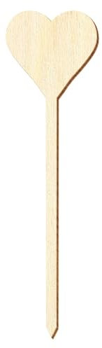 Holz Blumenstecker Herz - Deko Basteln 10-50cm, Pack mit:10 Stück, Höhe:10cm hoch