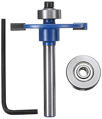 ZOYOSI 1/4 Inch Shank Biscuit Joiner Cutter Router Bit With Bearing Woodworking Cutter