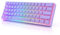 HK Gaming GK61 mechanische 60 Prozent Tastatur | 61 programmierbare Tasten mit RGB Beleuchtung | Windows PC & Mac | QWERTY Layout | Hotswap Gateron Optical Yellow Switches | Lavendel