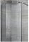 Milano Nero - Black Wet Room Shower Enclosure Return Panel 600mm Tile Insert Drain - 700mm